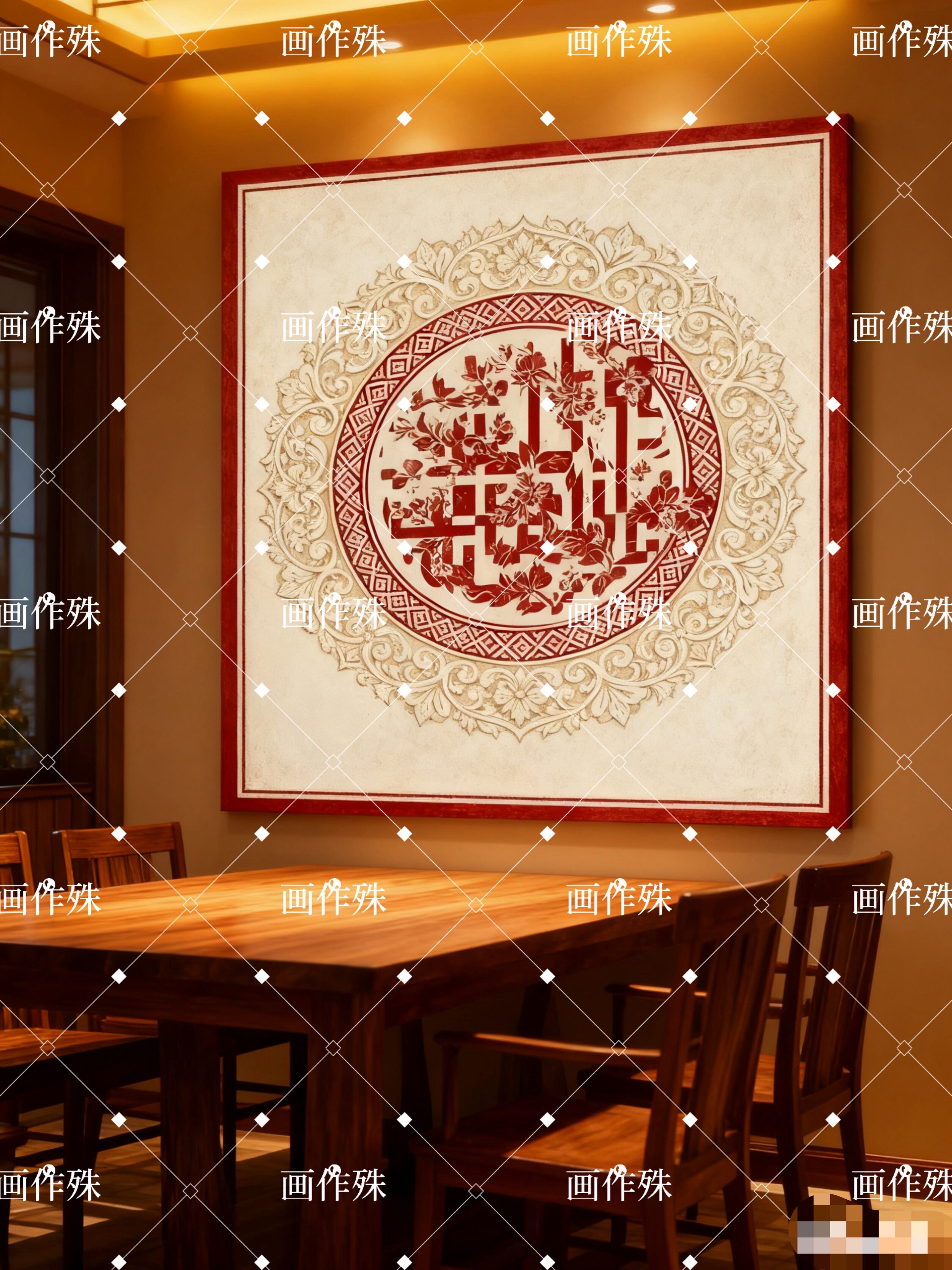 民族壁画艺术壁画民族风回族挂画沙发餐厅客厅壁画书房茶室方形画,家居饰品,现代装饰画,淘宝优惠券,粉丝福利购,淘宝优惠卷