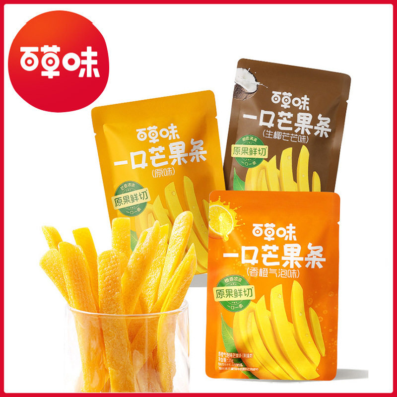 百草味一口芒果条25g原味生椰香