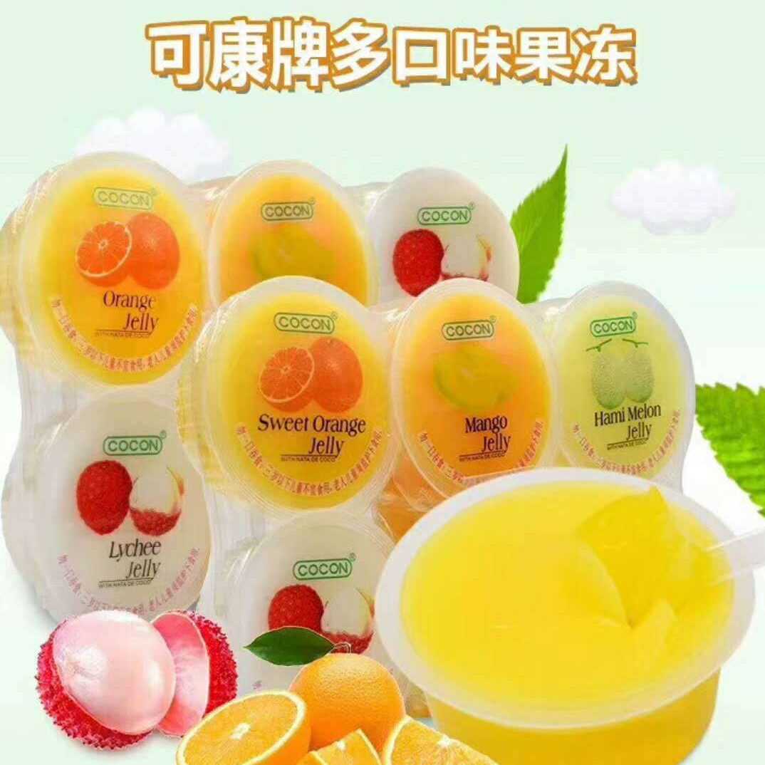 马来西亚食品可康果冻一板6个装480g整箱拍16板果肉芒果Q弹