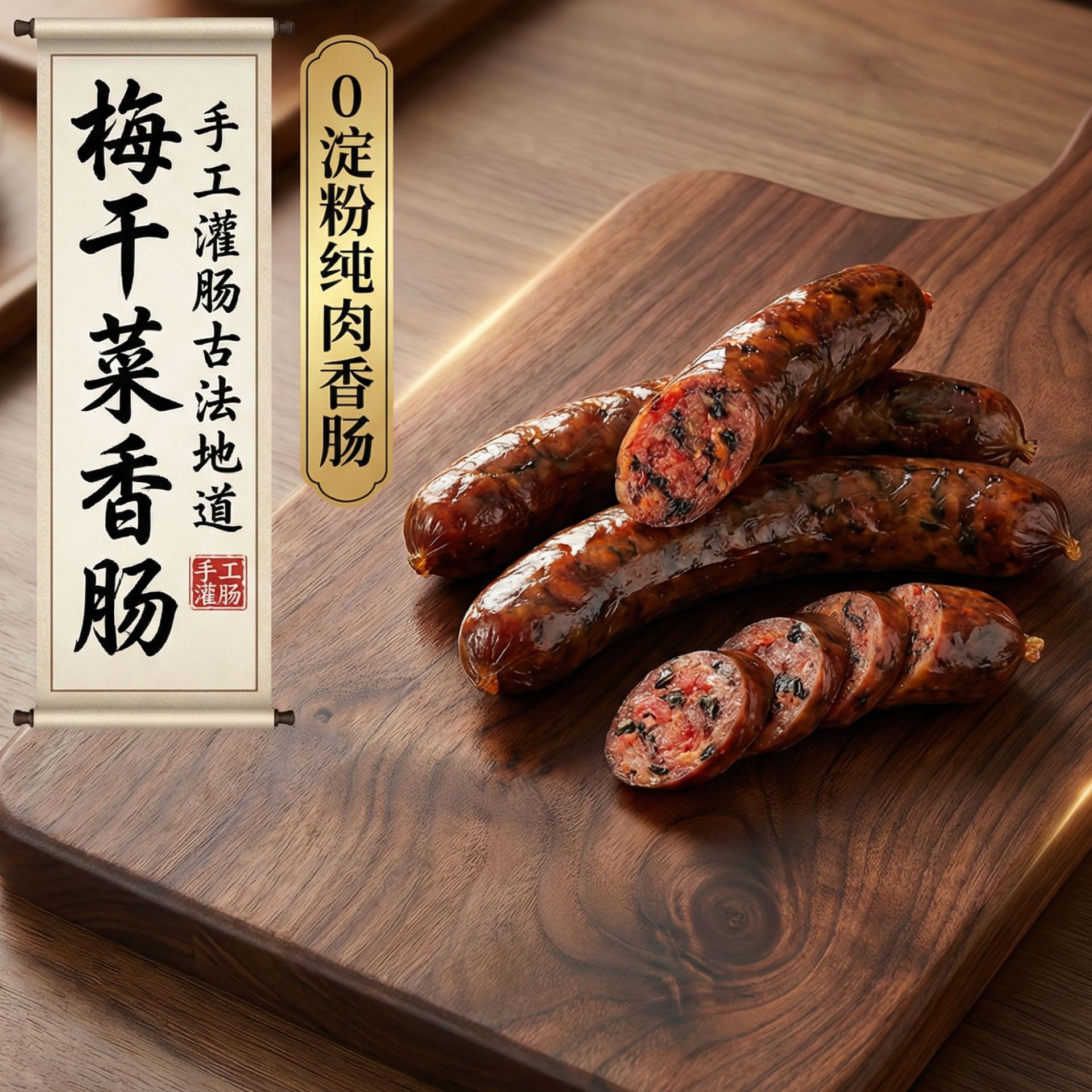 浙江金华梅干菜香肠腊肠广式美味