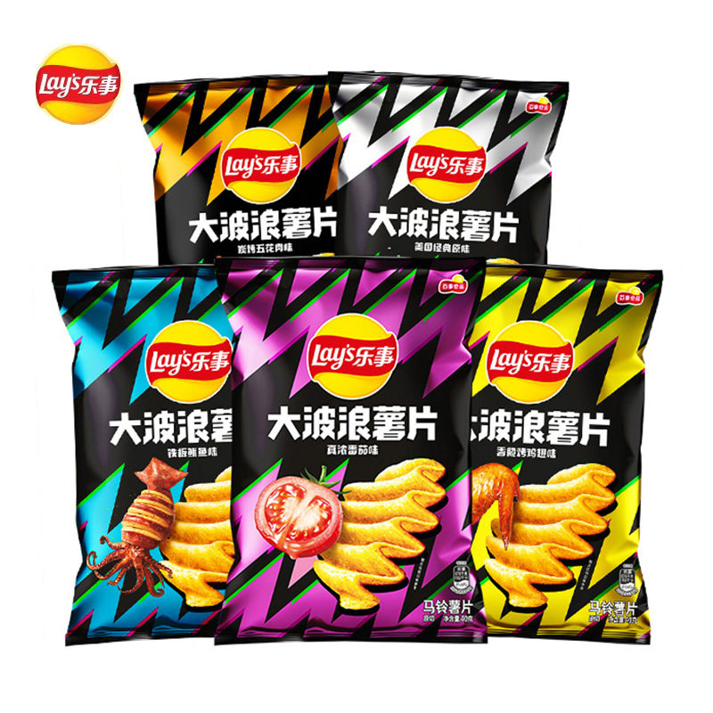 乐.事薯片大波浪40g多种口味