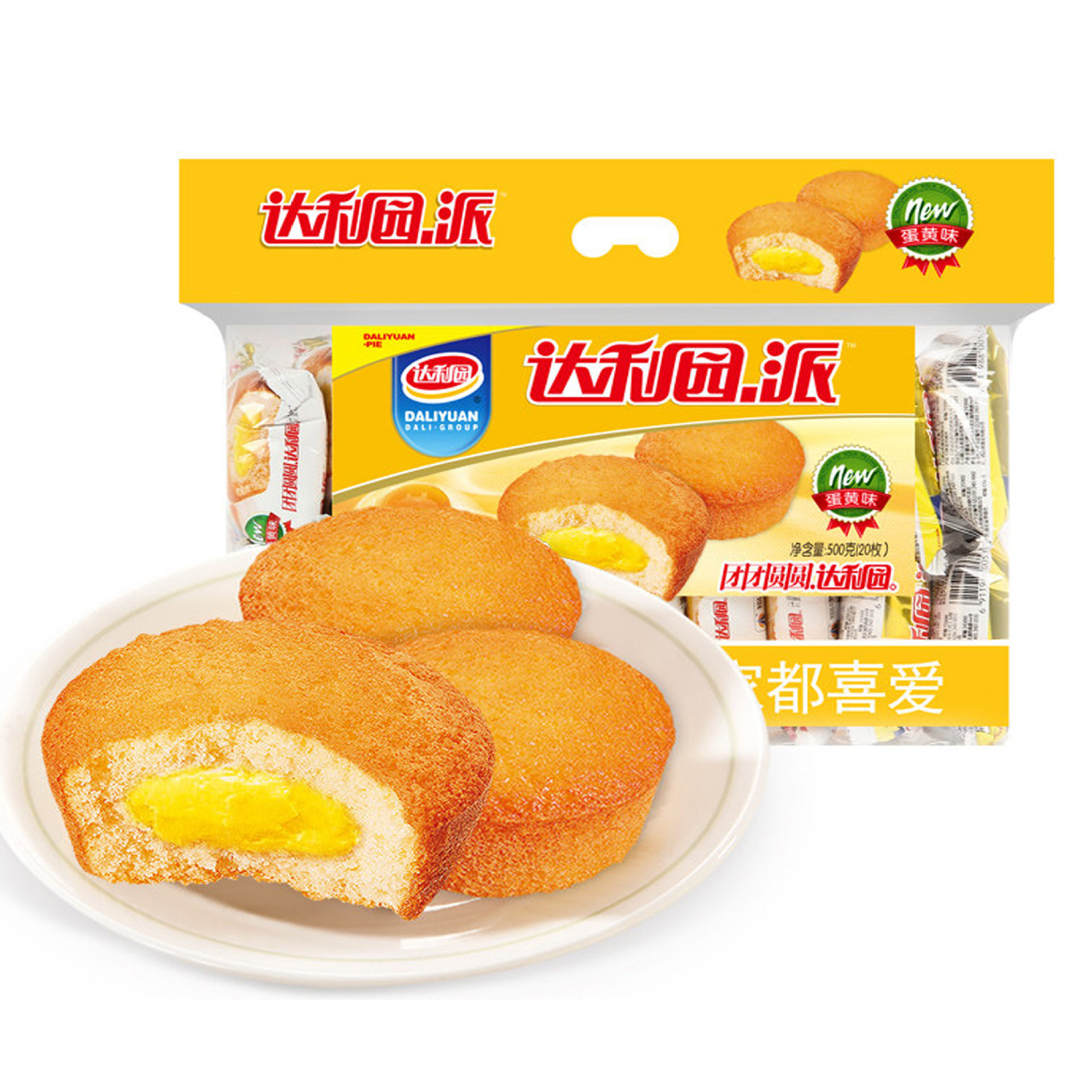 达利园糕点注心蛋黄派460g袋装