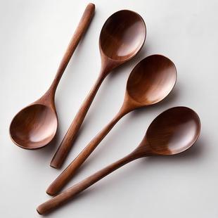 木勺子长柄汤勺子家用高档精致吃面吃饭勺粥勺木头勺大号盛汤勺