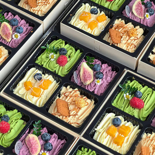 四拼甜品盒君膳四宫格蛋糕盒