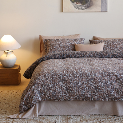 春暖四件套 Refresh芮夫全棉提花中古田园小花被套床单笠2026新款