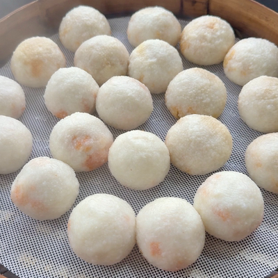 手工现做腊肉榨菜香干馅米团子