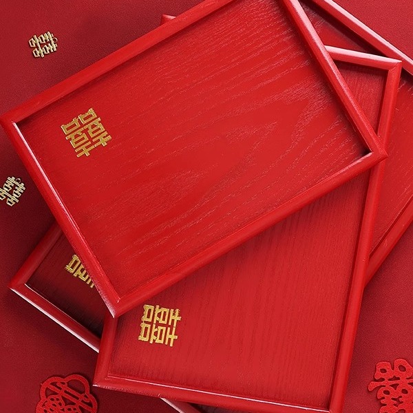 婚庆托盘过年零食摆放盘子