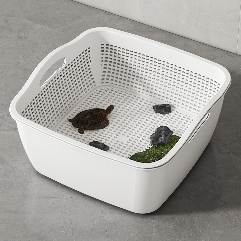 养龟专用盆塑料双层沥水篮