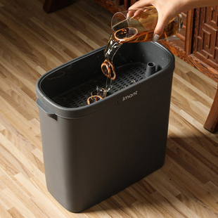 干湿分离垃圾桶茶台茶水桶废水桶夹缝茶渣桶茶叶过滤桶倒茶泡茶桶
