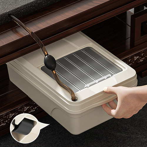 茶台废水桶茶水茶渣桶茶几柜垃圾桶倒茶叶过滤桶茶桌排水桶带滑轮