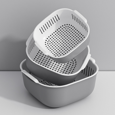 双层洗菜盆沥水篮洗水果淘米篓子