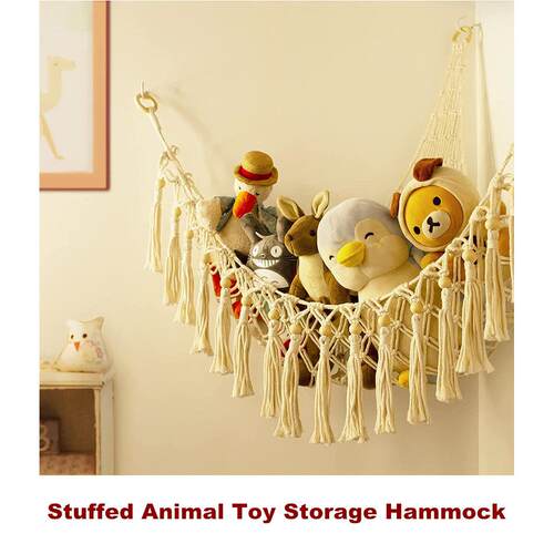 Stuffed Toy Storage Hammock Doll Room Corner Organizer