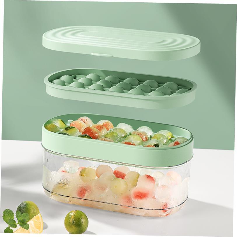 Ice Cube Trays Silicon Bottom Ice Cube Storage Container Box