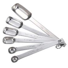 6 Piece Measuring Spoons Set Stainless Steel Measuring