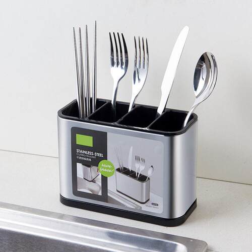 kitchen Cutlery storage box stainless steel drain basket