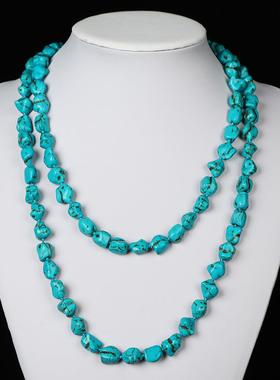 1.2 Meters Turquoise Long Necklace Design Ethnic Style Hand-