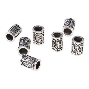 24x Retro Silver Metal Beads Rune Beads Bracelet West for