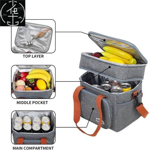 Portable Thermal Lunch Bag Picnic Food Cooler Bags Insulated
