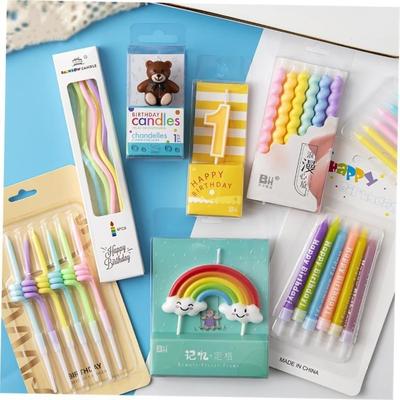 Birthday candles local gold bright gold pencil candle long