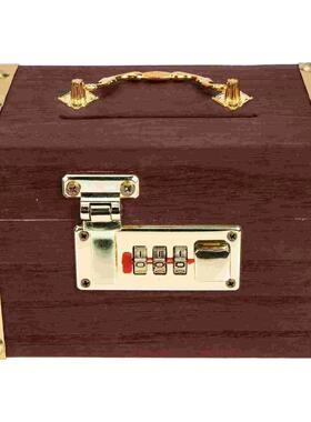 Supvox Wooden Treasure Chest Vintage Decorative Box for Coin