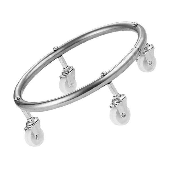 Gas Cylinder Stand Propane Tank Holder Wheels SilverMovable