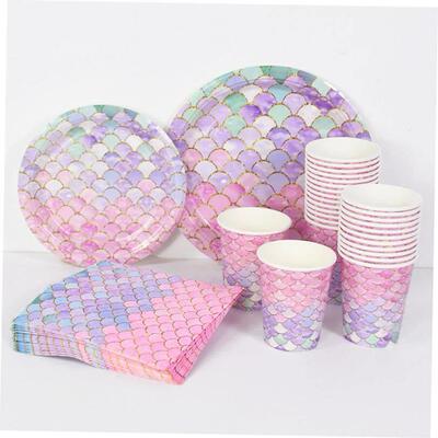 Girl Kids Mermaid Birthday Decoration Supplies Under the sea