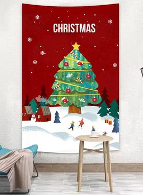 Christmas holiday background cloth tapestry wallpaper 背景布