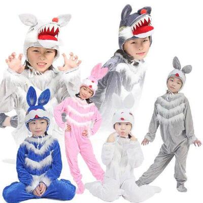 Farm Animal Wolf White Rabbit Costume Hats Fancy Dress