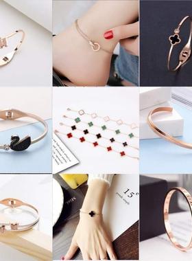 钛钢不褪色手镯流行的手饰品但