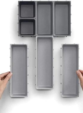 7pcs Drawer Kitchen Storage Box Cutlery Organizer Free Combi