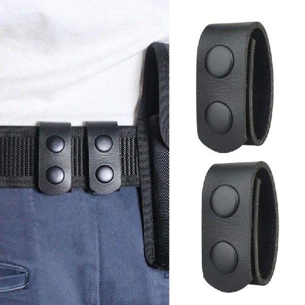 2Pieces Leather Belt Keeper, Waist Belt Buttons Leather