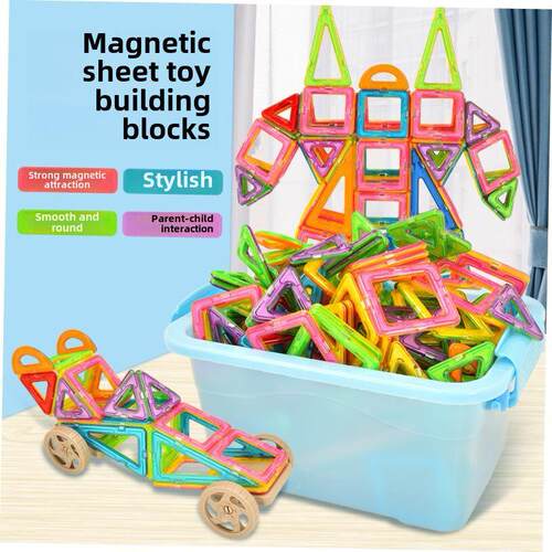 Kids Creative Magnetic Blocks Building Tiles Stacking Toys
