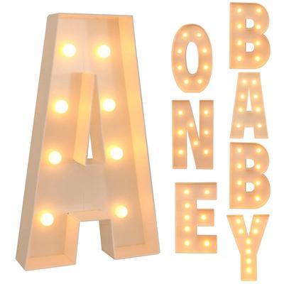 91.5CM Led Light Letter Frame Box Baby Shower Boy Girl ONE L