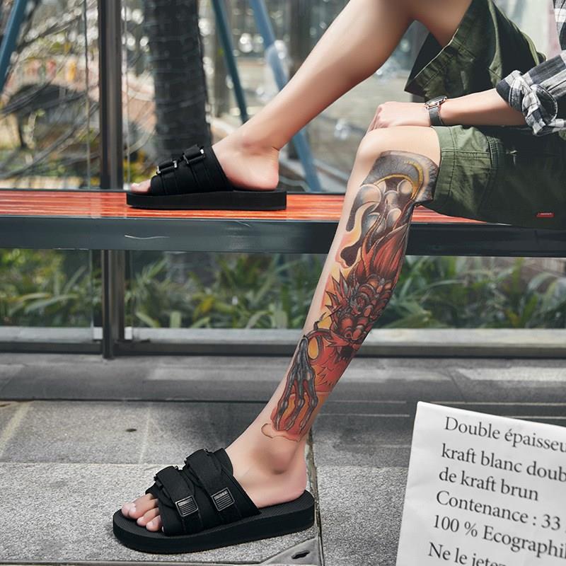 Slippers men余文乐一字拖鞋男凉鞋外穿韩版情侣沙滩鞋潮45大码46