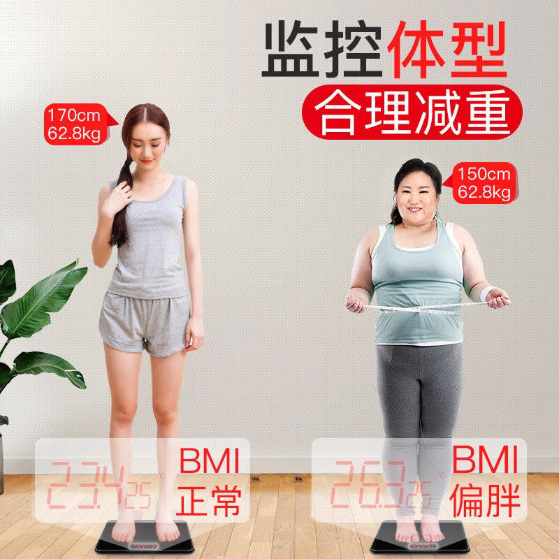 Meilen电子秤称重人体秤成人电子称家用体重秤专用加大加厚【充电