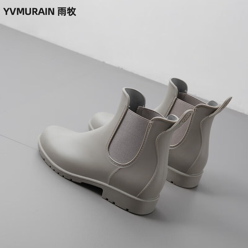 雨牧新品时尚水鞋女士短筒雨靴防滑水靴胶鞋套鞋成人切尔西防水雨