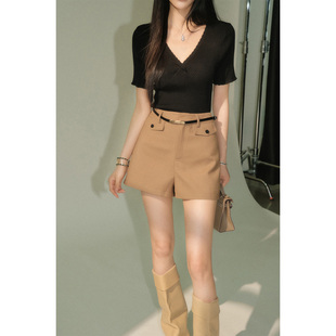 老钱风百搭显瘦A字休闲短裤 OLIVIA 2026春夏新款 短裤 DUO高腰西装