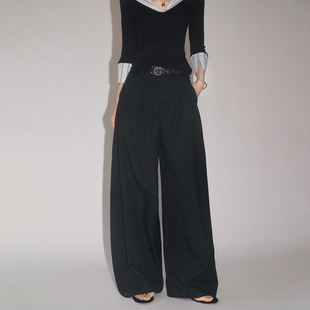 DUO分割西装 OLIVIA 裤 高腰直筒休闲裤 宽松百搭阔腿裤 美式 现货