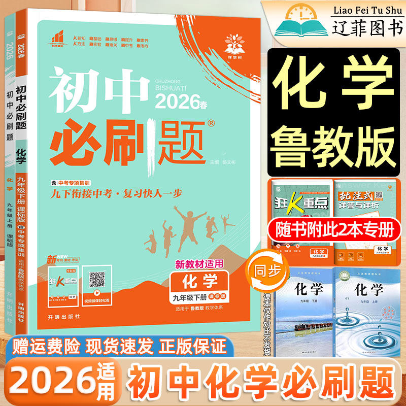 2025新版初中必刷题9九年级上册下册鲁教版化学数学北师大版山东教育出版社教材同步课本初三3中考练习册一课一练教辅资料狂k重点