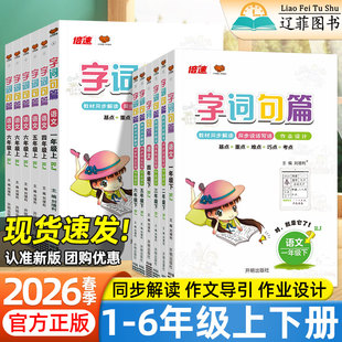 2026春新版字词句篇小学一二年级三四年级五六年级下册上册语文人教版同步教材讲解练习册小学生字组词造句专项训练作业本万向思维