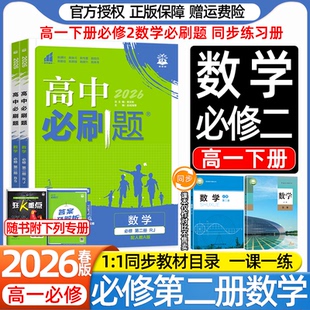 2026高中必刷题高一下册数学物理化学生物必修第二册人教AB版北师苏教湘教版新教材课本同步练习册理想树一课一练狂K重点答案详解