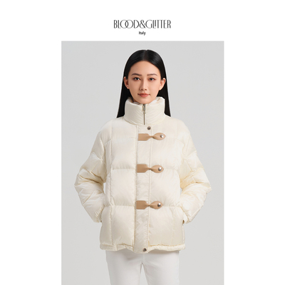 设计感立领短款90白鹅绒羽绒服