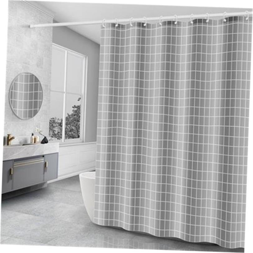 The bathroom shower curtain checkered PEVA Environmental