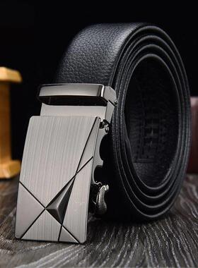 Automatic Buckle leather belt Male Waist Strap Man belt Men