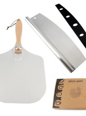 Pizza Shovel Baking Handle Rocker Cutter Cake Paddle Spatula