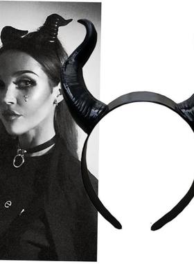 Halloween Maleficent Bull Horn Head Cover Hair accessories