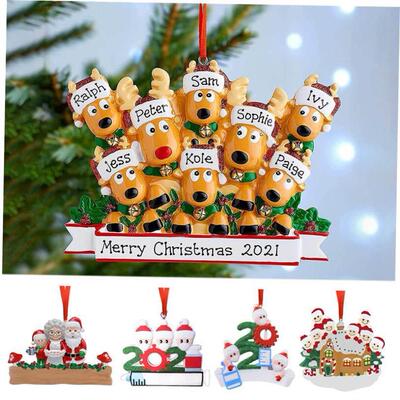 Personalised Family Christmas Xmas Tree Bauble Decoration
