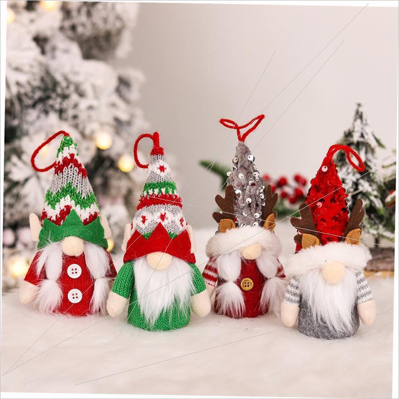 Christmas decorations Glow elf faceless old man antler doll