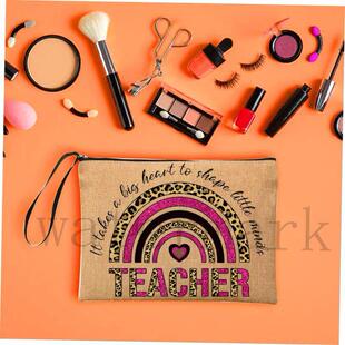 for Cosmetic bag Makeup Teacher Gift Print teacher 39;m
