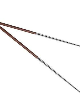 Stainless Steel Fried Chicken Wing Wood Chopsticks Toddler